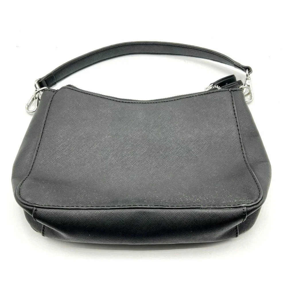 Nine West Black Purse Shoulder Double Zipper Organizer Bag - Picture 2 of 6